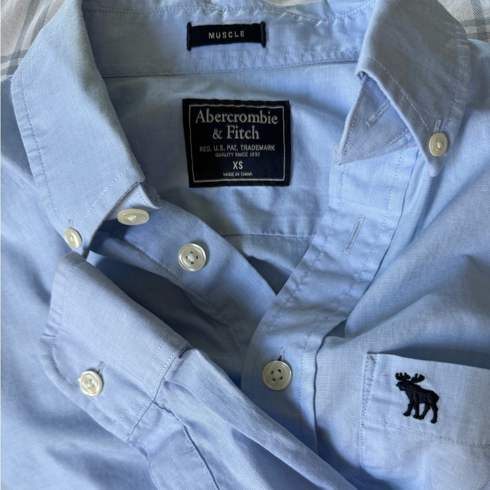 Abercrombie & Fitch Sky Blue Casual Shirt